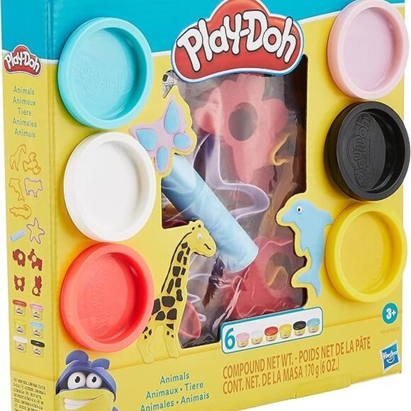 Brand New 🦁 Play-Doh® Fundamental Animals Set 🎨🐬 3 years and up - Picture 4 of 10